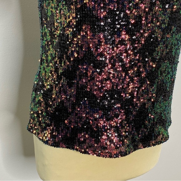 Evereve Sanctuary The Glimmer Top Black Multicolor Sequin - Picture 7 of 15